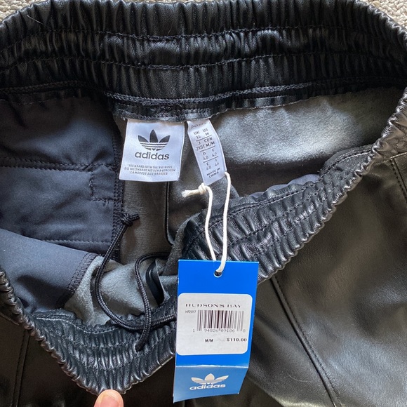 ADIDAS PLEATHER TRACK PANT- with convertible shorts via snaps, and split ankle - Picture 4 of 5